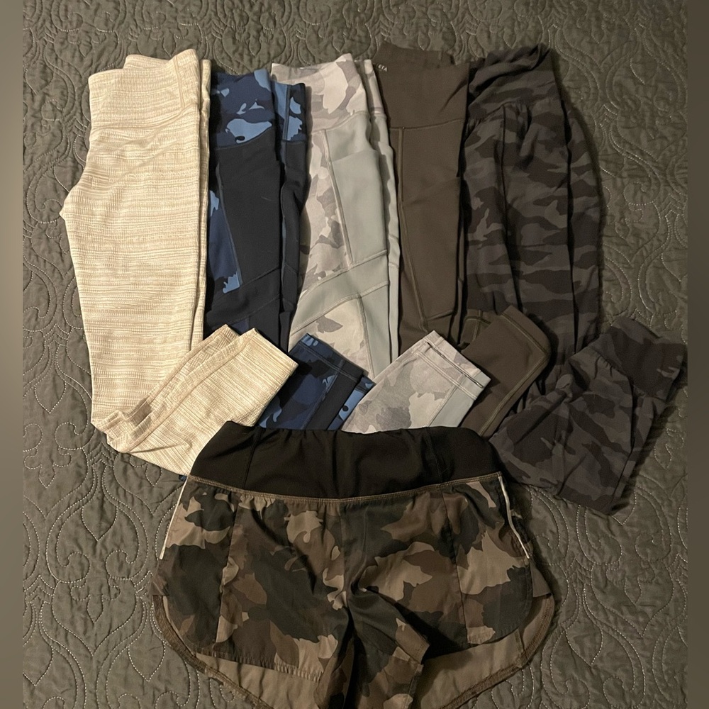 Athleta XS leggings joggers and shorts lot